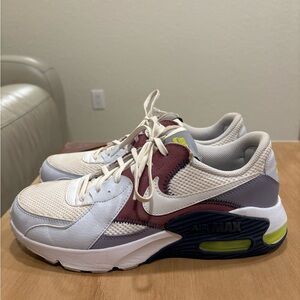 Nike Air Max Sneakers in Cream and Maroon